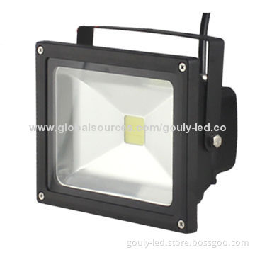 LED Floodlight, Silver/Black and White Shell, 85-265V AC Voltage